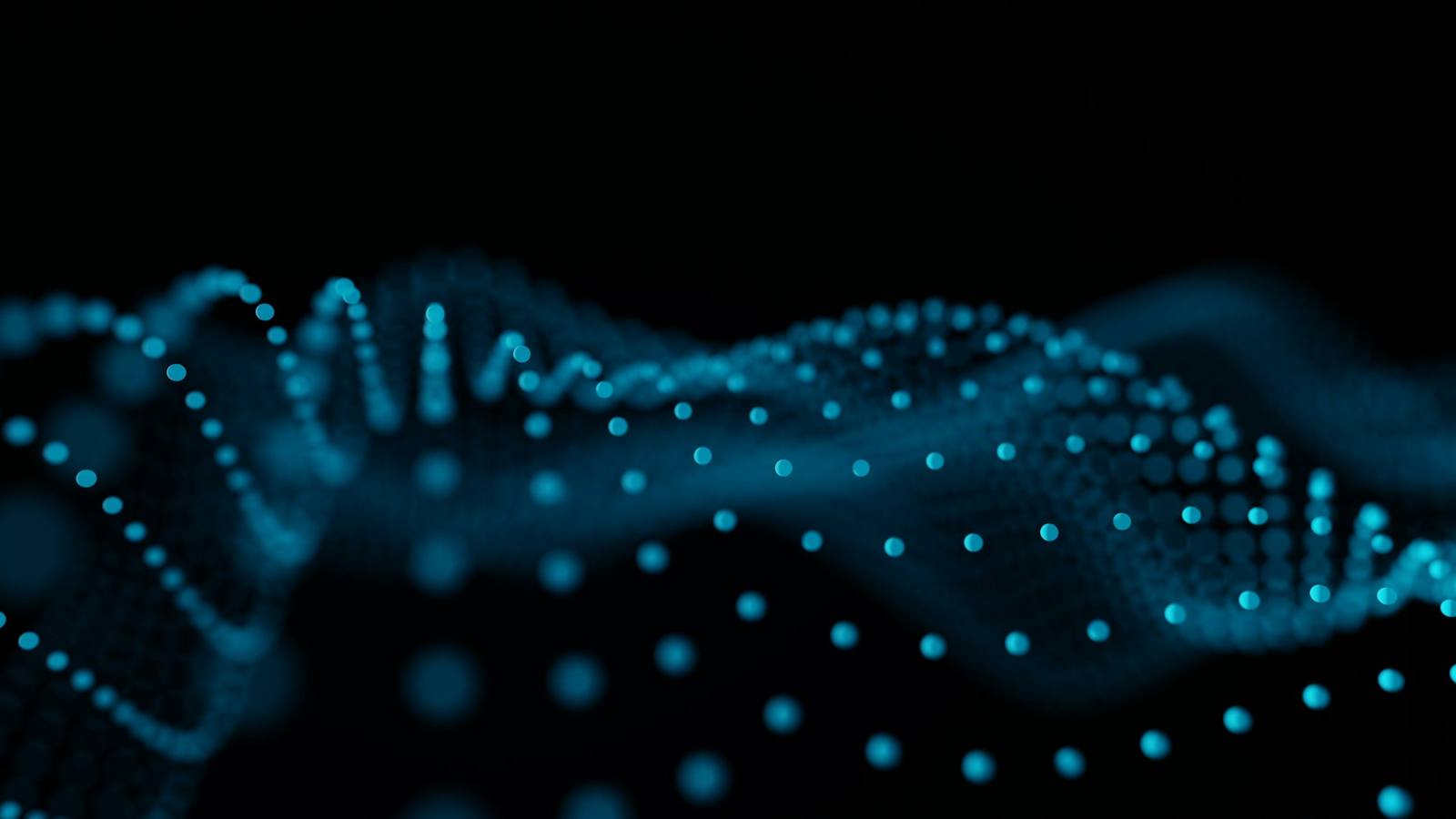 Abstract wave of light points